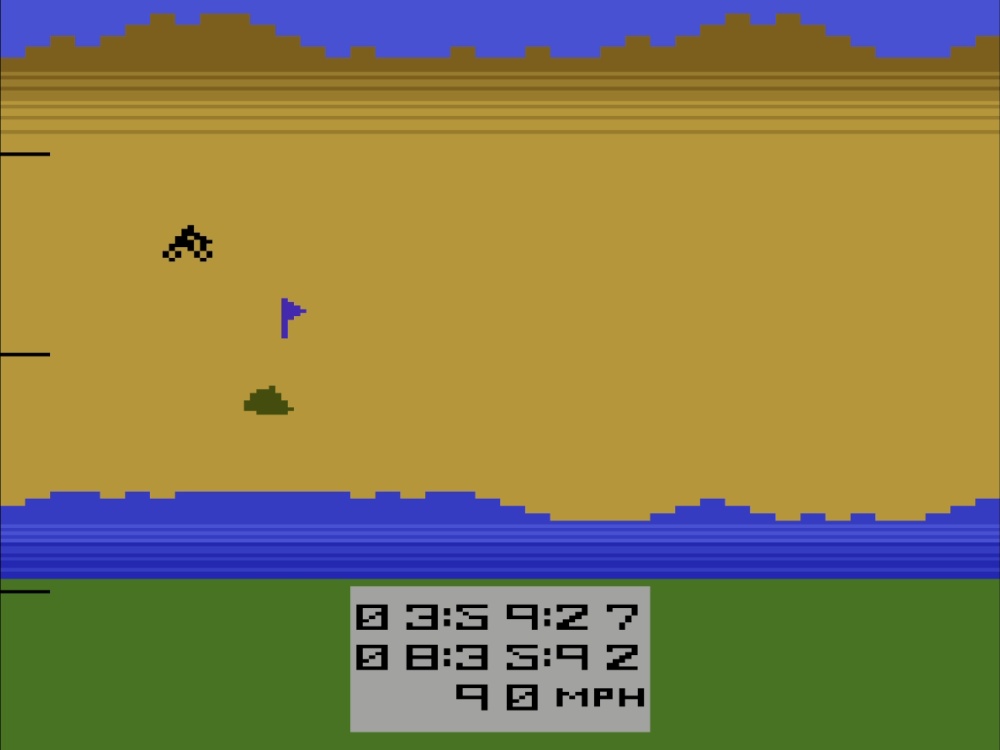 Gameplay of Motorcross Racer for Atari 2600